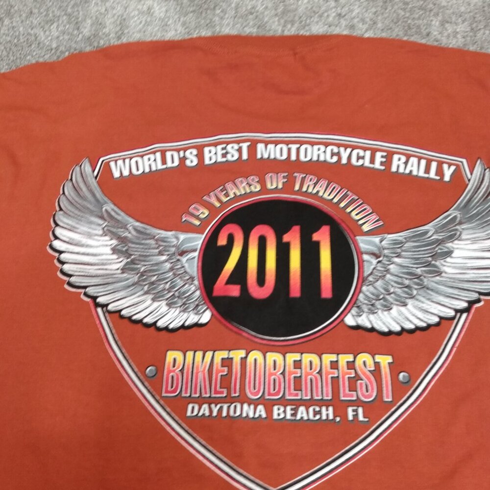 Vintage Harley-Davidson Men's T-Shirt 2011 Daytona Beach Biketoberfest XXL 2XL